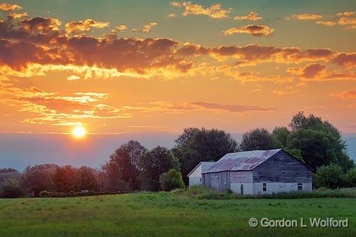 Barn In Sunrise_20002-3.jpg - Photographed near Smiths Falls, Ontario, Canada.